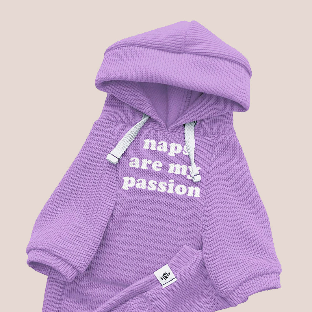 Naps are my passion | Knit Hoodie