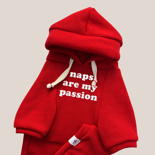 Naps are my passion | Knit Hoodie