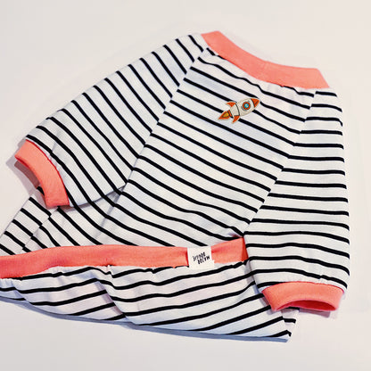 Basic MD 🚀 | Peach & Stripes | Basic Tee