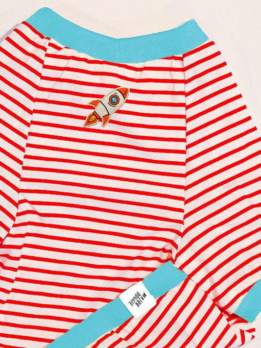 Basic MD 🚀 | Strawberry Aqua & Stripes | Basic Tee