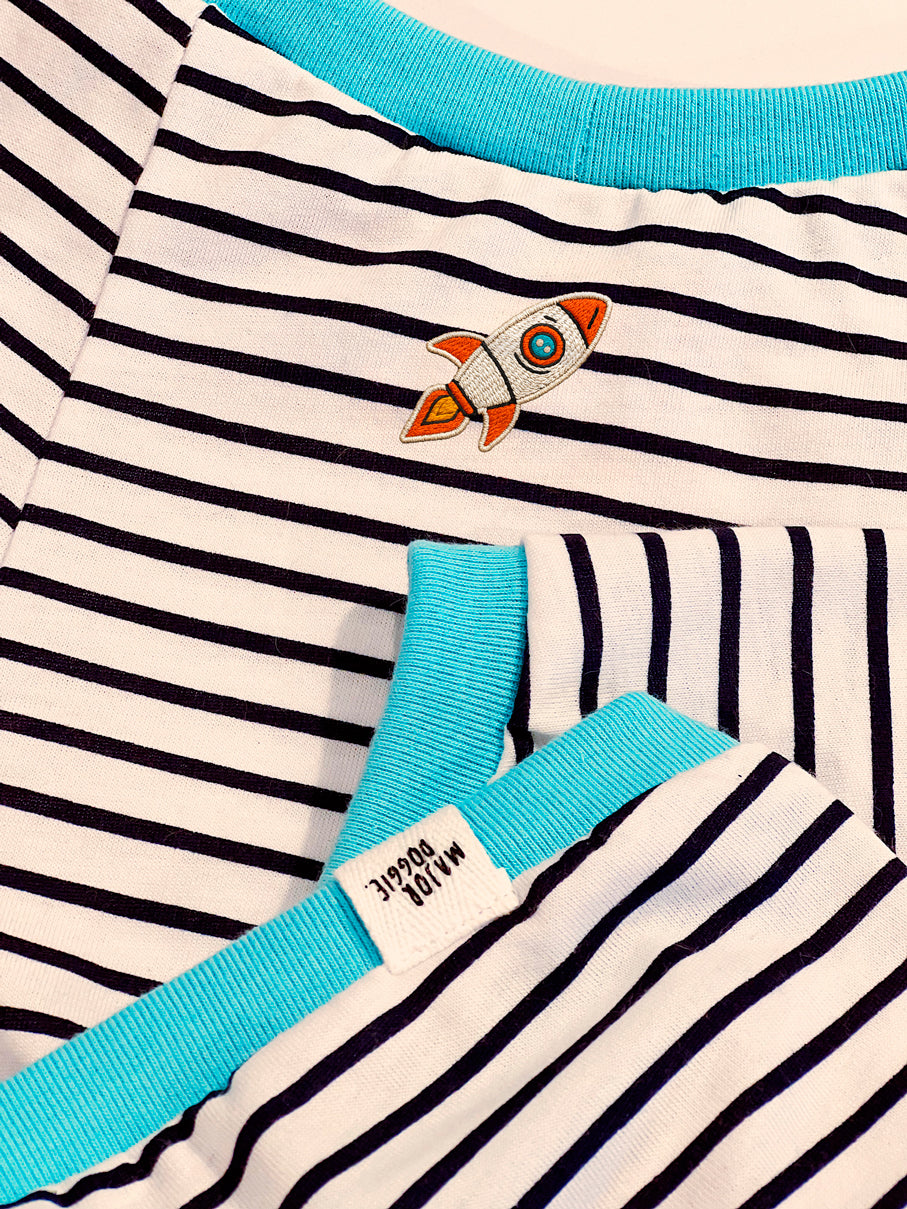 Basic MD 🚀 | Aqua & Stripes | Basic Tee
