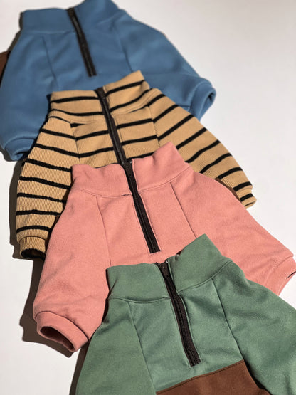 Clean Look | Mix Half-Zip Sweater