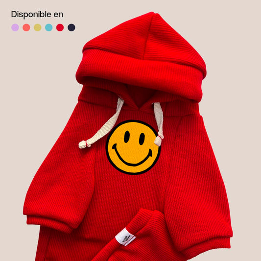 Happy Face | Knit Hoodie