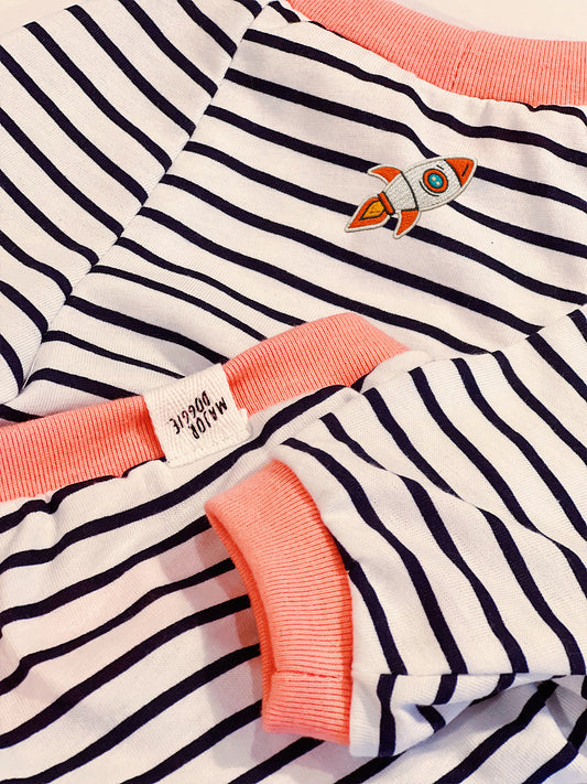 Basic MD 🚀 | Peach & Stripes | Basic Tee
